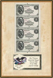 Photoshop 1889 �v���[�t $5 �� Towson National Bank of Towson Maryland #3588