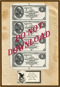 1884�N �v���[�t 5�h�� �t�@�[�X�g�E�i�V���i���E�o���N �A�b�V�������h �E�B�X�R���V�� #3590