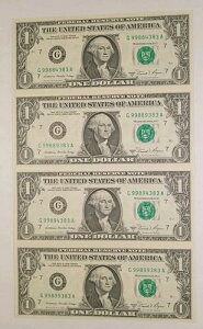 $1 1981 - GA ���Y���b�g 4 �m�[�g �A���J�b�g �V�[�g