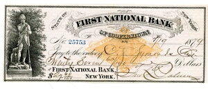 1879�N4��19���A�j���[���[�N�B�N�[�p�[�Y�^�E���̃t�@�[�X�g�E�i�V���i���E�o���N�A���؎�