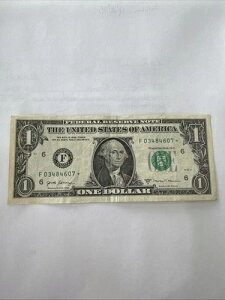 2017 $1 STAR NOTE ? �V���A���ԍ� F03484607 ? �A�g�����^�n�� ? VF/XF �����m�[�g