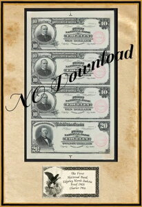 Photoshop 1905 �v���[�t $10-$20 The First Natll Bank Edgeley North Dakota #7914