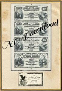 Photoshop �f�U�C�� 1891 �N �v���[�t $10 & $20 �t�@�[�X�g �i�V���i�� �o���N ���[�h �T�E�X�_�R�^#4631