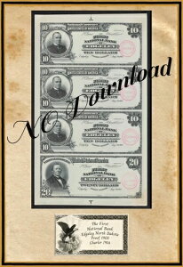 Photoshop 1905 �v���[�t $10-$20 The First Natll Bank Edgeley North Dakota #7914