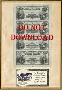 1897�N�R�s�[ �v���[�t $10 & $20 �t�����N����������s �t�����N���� �I�n�C�I�B #5100