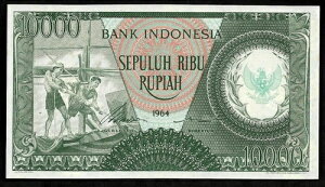 �C���h�l�V�A 10,000���s�A 1964 UNC Low �V���A���ԍ� WWM09085