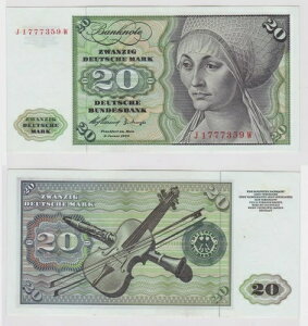 T147242 ���� 20 DM �h�C�c�}���N Ro. 264c note 2. 1960�N1�� KN J 1777359 W-