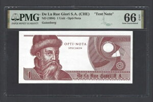 De La Rue (CHE)�A�������j�b�g�AND (1994)�AOpti-Nota�ATest Note�vUNC �O���[�h 66-