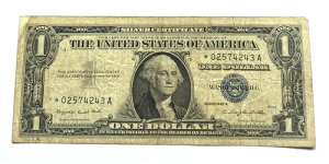 1957�N A�V���[�Y �⌔ *02574243A ���� STAR NOTE �u���[�V�[�� $1
