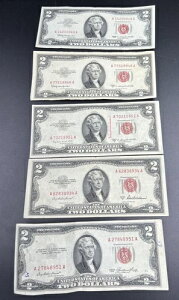 1953�N5���Z�b�g + ABC & 1963�N $2 ���b�h�V�[���@��ʉ� 2�h������ �t�@�C�� / VF