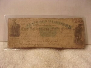 1862�N���s�̃~�V�V�b�s�B�ȉԐ���؏��i�u���[�m�[�g�����j2.50�h��