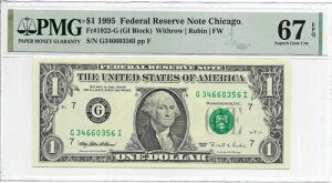 1995�N $1 �V�J�S FRN�BPMG �ɏ� GEM ������ 67 EPQ�BG/I �u���b�N�BFW �v�����g