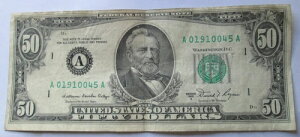 1981-A �{�X�g�� $50 FRN A �u���b�N A01910045A�A�p���b�Ƃ������ꂢ�ȏ�ԁAAU�R���f�B�V�����A���ʕi