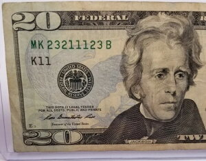 RADAR 1 2 3 TWENTY Dollar Repeating 23 Fancy Serial Number US $20 2013 Note
