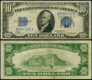 FR. 1702 $10 1934-A �⌔ �~���[�� �}�C�N�� BP A-A �u���b�N VF
