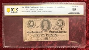 PCGS ���� �`���C�X ���ɗǍD 35 ~ 50C 1864 CSA ~ T-72�APF-1�ACR-578 1ST SER