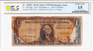 1935A 1�h�� �k�A�t���J ��񎟐��E���ً}���� Fr. 2306 - PCGS Choice Fine 15 �ڍ�