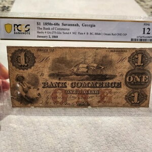 1860�N �o���N�E�I�u�E�R�}�[�X �T�o���i �W���[�W�A GA 1�h�� �p�~���� GA275-G2a F12 pcgs
