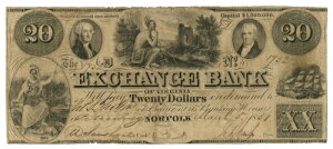1851�N �o�[�W�j�A�B�m�[�t�H�[�N�̃o�[�W�j�A�ב֋�s���s 20�h������ No.1752 (L1185)