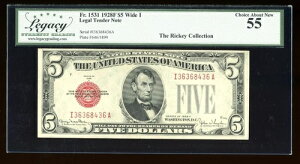 DBR 1928-F $5 ���[�K�����C�h I Fr. 1531Wi IA �u���b�N ���K�V�[ 55 �V���A�� I36368436A