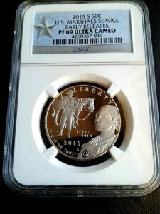 2015-S �č��A�M�ۈ����L�O�n�[�t 50C PF 69 �E���g���J���I NGC