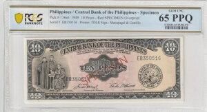 �t�B���s�� 1949�N 10�y�\ �F�� PCGS ���� UNC 65 PPQ Pick 136s6 ���{