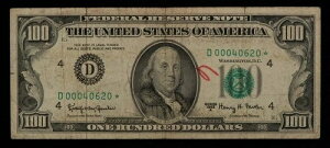FR 2163-D* 100�h�� 1963�N A�A�M������s�� �č� - �X�^�[�m�[�g - SKU-CA1454