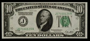 FR 2002-J $10 1928 B �A�M������s�� �č� - AU++/UNC - SKU-CA1483