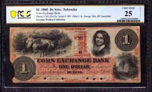 1860�N $1 �R�[��������s De Soto Nebraska ���b�h�I�u�\���[�g���� PCGS B VF 25 �C���^�[�l�b�g-