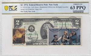 1976�N $2 Fed Res���� NY FR�B 1935�N-B �T�C��: Jeff, Simon-Bicent FDOI PCGS 63 PPQ-