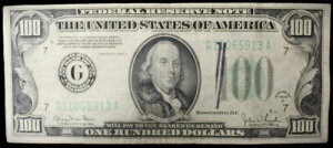 1934�N-D $100 �č��A�M������s��-F-