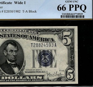 1934�N 5�h����ݏؖ��� ���C�h1 PCGS 66 PPQ GEM UNC (AJJ) 2/3 T28824593A