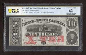 1863�N 10�h�������Ȏ��� ���[���[�A�m�[�X�J�����C�i�B �p�� - PCGS 62