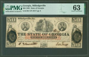 GACR2 1862 $50 �W���[�W�A�B �~���b�W�r�� S/N 6517 PMG 63