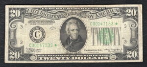 FR. 2054-C* 1934 $20 *STAR* FRN �A�M������s�� �t�B���f���t�B�A�A�y���V���x�j�A�B ���ɗǍD