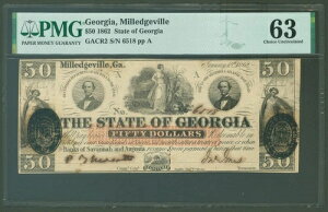 GACR2 1862 $50 �W���[�W�A�B �~���b�W�r�� S/N 6518 PMG 63