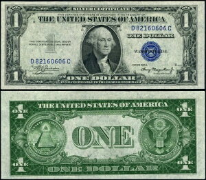 FR�B 1608 $1 1935-A �V���o�[�ؖ����m���~���[�� D-C �u���b�N�`���C�X CU +-