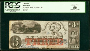 1857�N - ���[�E�B�b�N��s - ���[�E�B�b�N�A���[�h�A�C�����h�B - PCGS �V��50�h�� - �f���炵����������