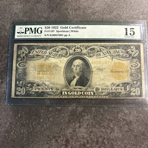 1922�N 20�h������ Fr 1187 PMG 15 CHOICE Fine Speelman/White Sigs Twenty