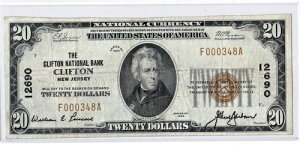 1929�N�� T1 National CLIFTON �j���[�W���[�W�[�B NJ 20�h�� �u�ɂ߂Ċ󏭁v�i���������ł�12��̂݁j