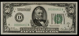 FR 2101-D $50 1928 A �A�M������s�� �č� - UNC - CA1690
