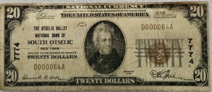 1929�N $20 �i�V���i���E�o���N�E�I�u�E�T�E�X�E�I�b�c�F���N �j���[���[�N ���[�g���i���[�V���A���ԍ�64-