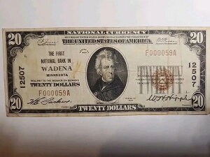 1929 $20 �~�l�\�^�B���f�B�i�̃t�@�[�X�g�i�V���i���o���N -12507- ��