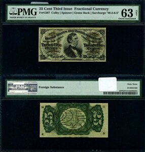 FR. 1297 25 c. ��3�񔭍s������`�ǉ������uM-2-6-5�v�I�� PMG CU63 NET