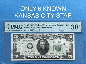 1950C �X�^�[�m�[�g 6 ���m FRN FR 2062-J* $20 PMG 30 EPQ VF �J���U�X�V�e�B J �u���b�N