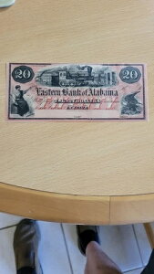 1857�N $20 �I�u�\���[�g �A���o�}�B��s���� EUFAULA CH CU �ƂĂ��ɃJ���t���Ȏ���-