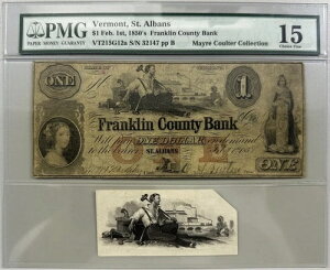 1850�N�� $1 �o�[�����g�Z���g�I�[���o���Y-�t�����N������s-PMG 15 ���A�r�l�b�g�t��-