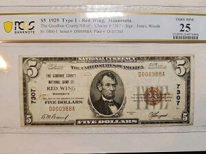 1929�N $5 �^�C�v1 �O�b�h�q���[������s ���b�h�E�B���O�A�~�l�\�^�B -7307- ��
