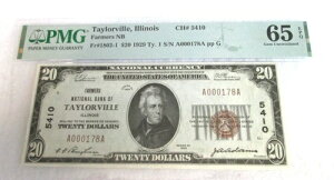 �`���[�^�[�ԍ�5410�A$20�A1929�N�^�C�v1�A�C���m�C�B�e�C���[�r���APMG/EPQ 65
