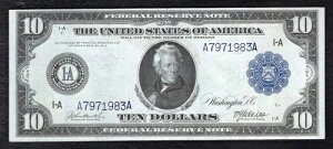 FR. 904 1914 $10 FRN �A�M������s�� �{�X�g���A�}�T�`���[�Z�b�c�B ������ (B)